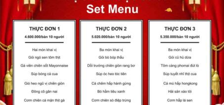 Thực đơn set menu tiệc cưới