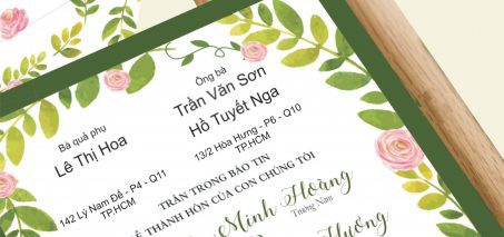 Cách viết thiệp cưới khi mất ba má