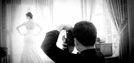 chuẩn bị chụp hình cưới